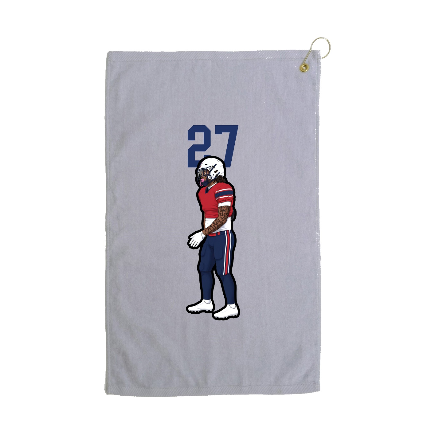 Golf Towel — Number Top in Grey