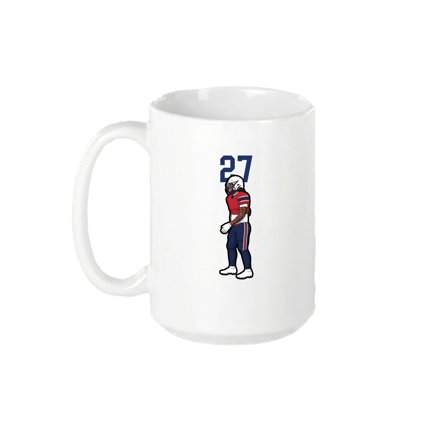 15oz Coffee Mug — Number Top in White