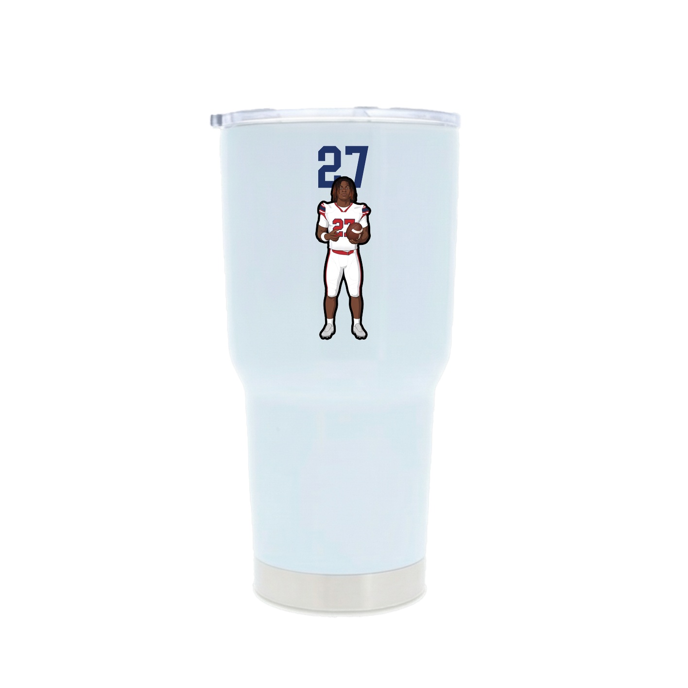 30oz Stainless Steel Tumbler — Number Top in White