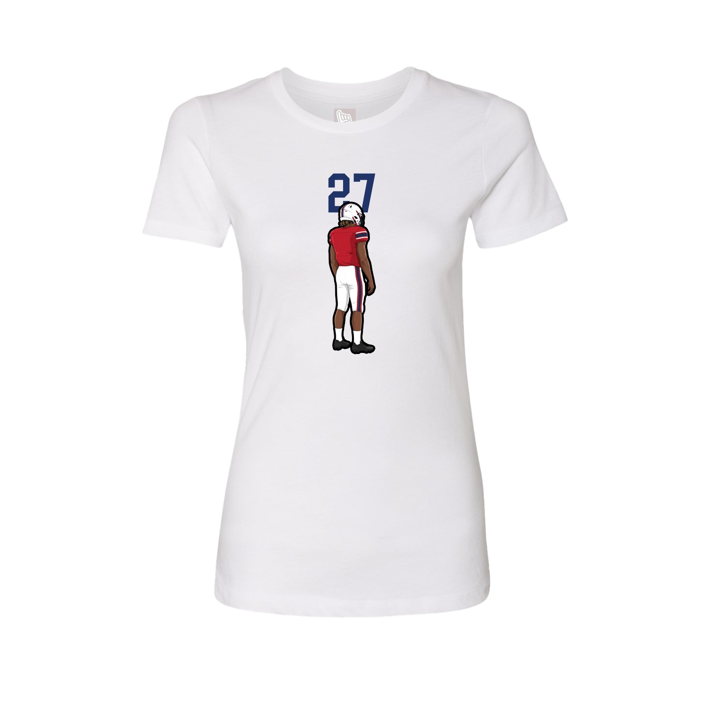 Fitted Women's Tee — Number Top in White