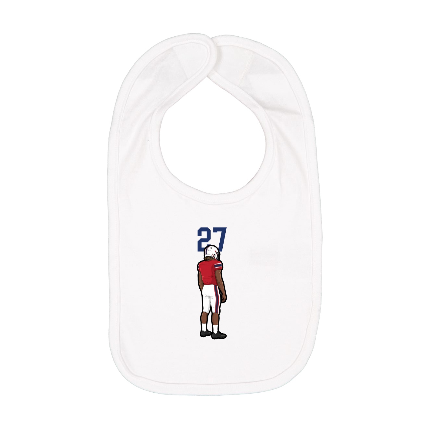 Infant Bib — Number Top in White
