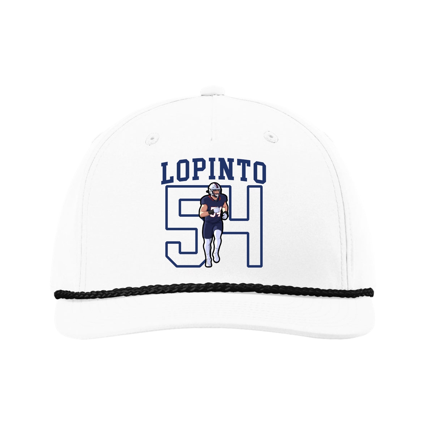 Five-Panel Classic Rope Cap — Shirsey in White