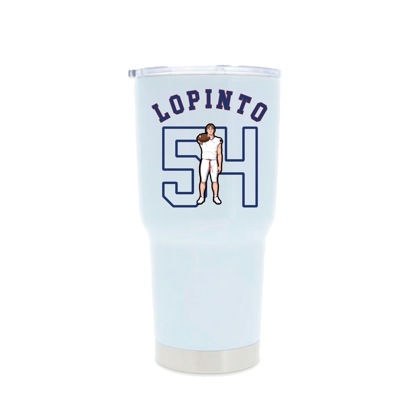 30oz Stainless Steel Tumbler — Shirsey Arch in White