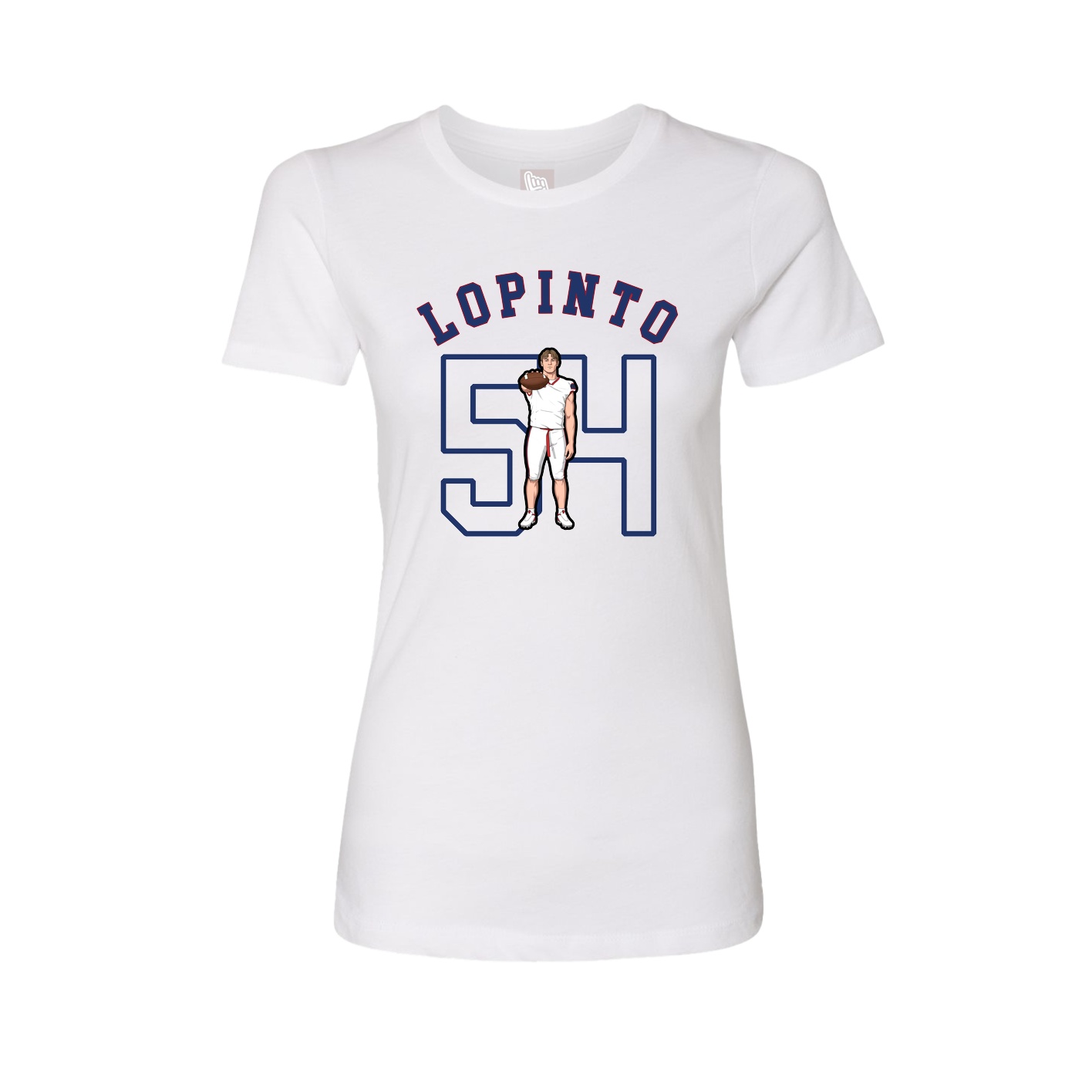Fitted Women's Tee — Shirsey Arch in White