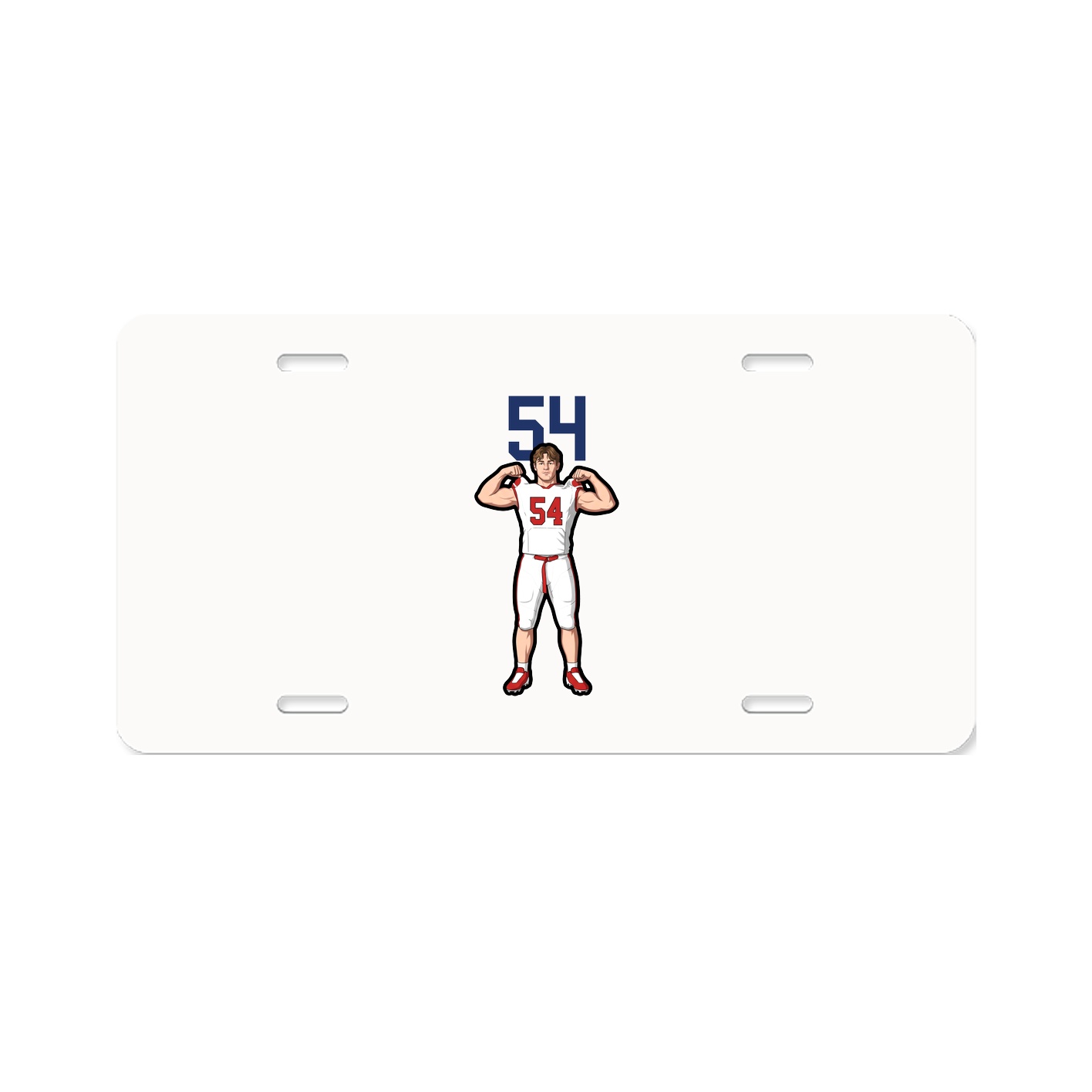 License Plate — Number Top in Classic