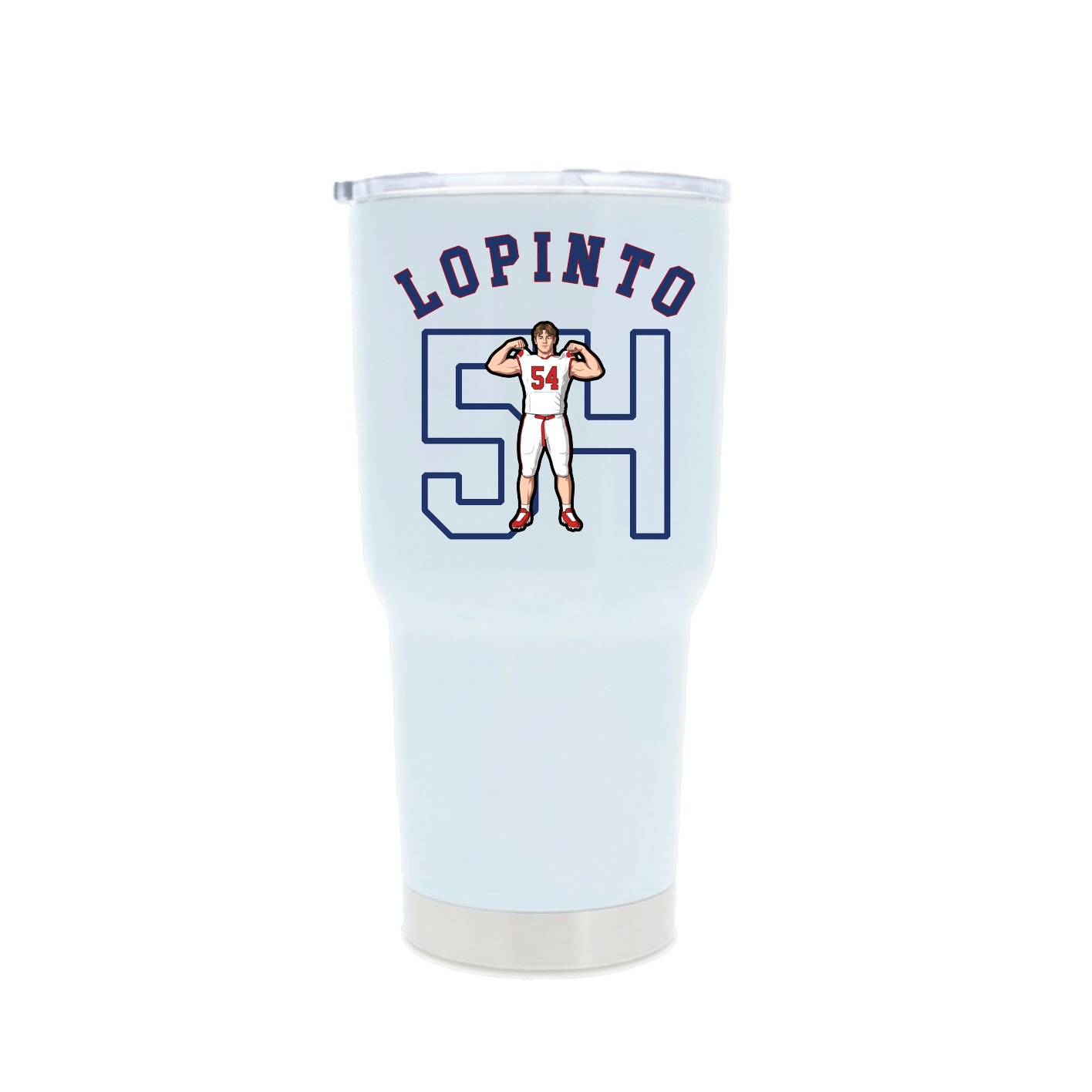 30oz Stainless Steel Tumbler — Shirsey Arch in White