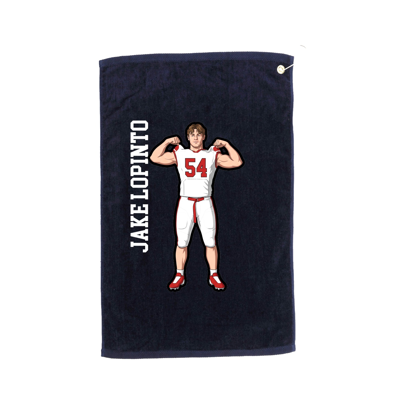 Golf Towel — Name Vertical in Navy