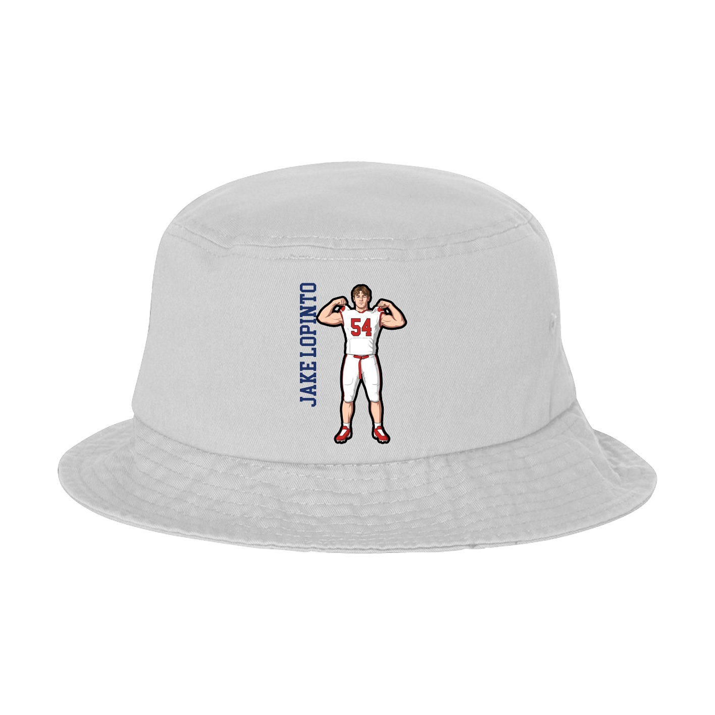 Bucket Cap — Name Vertical in White