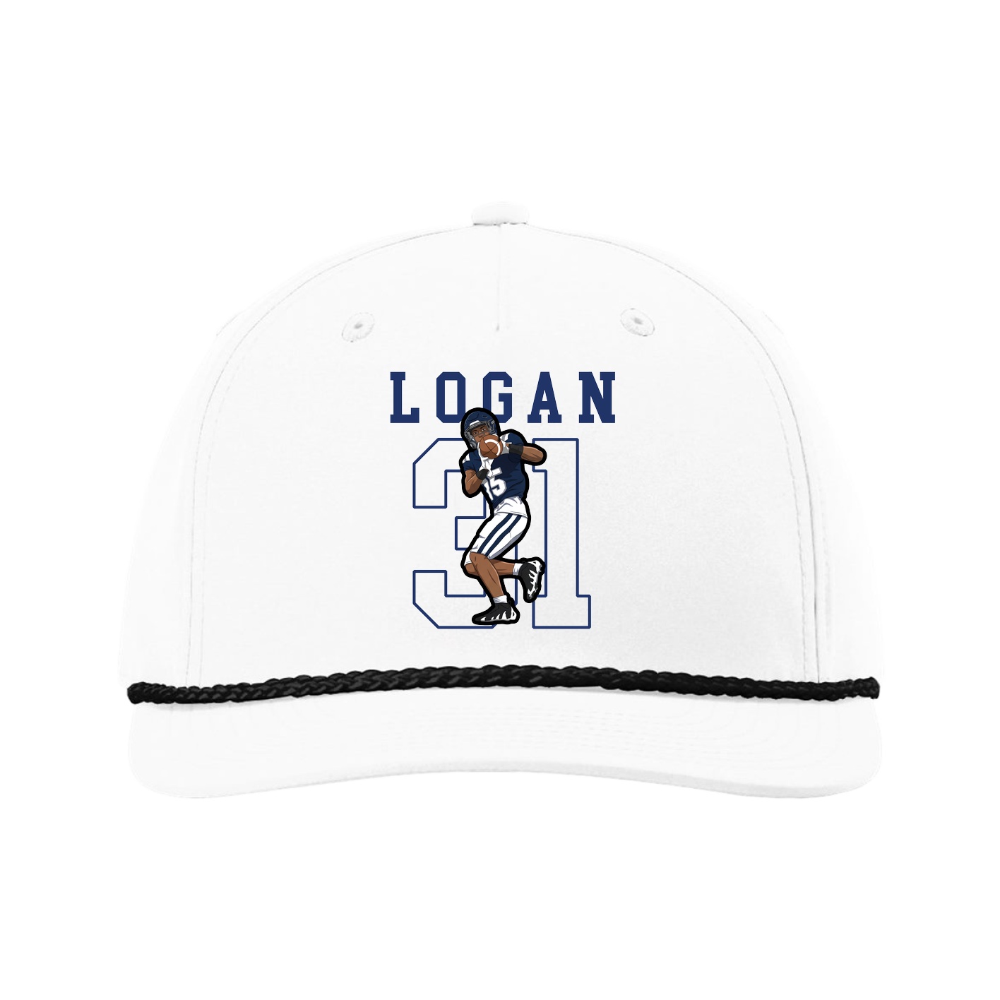 Five-Panel Classic Rope Cap — Shirsey in White