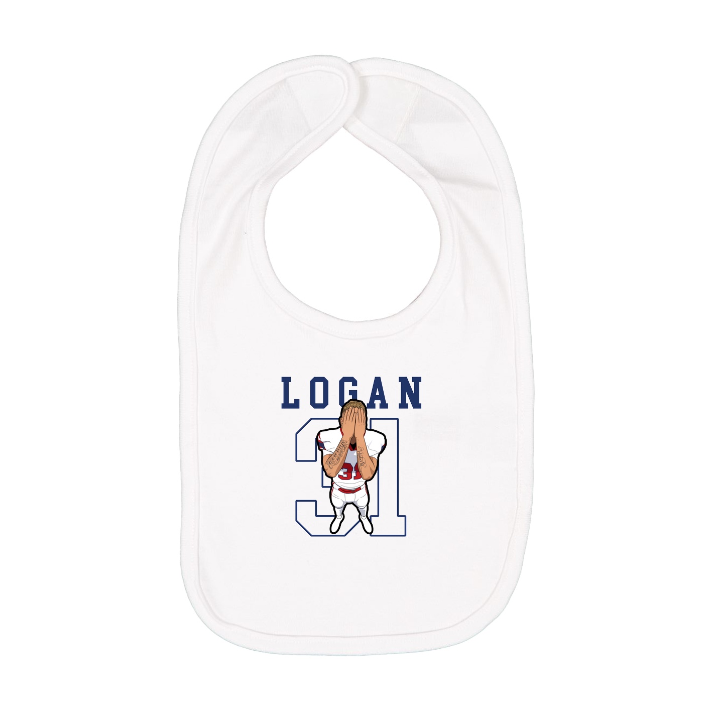 Infant Bib — Shirsey in White