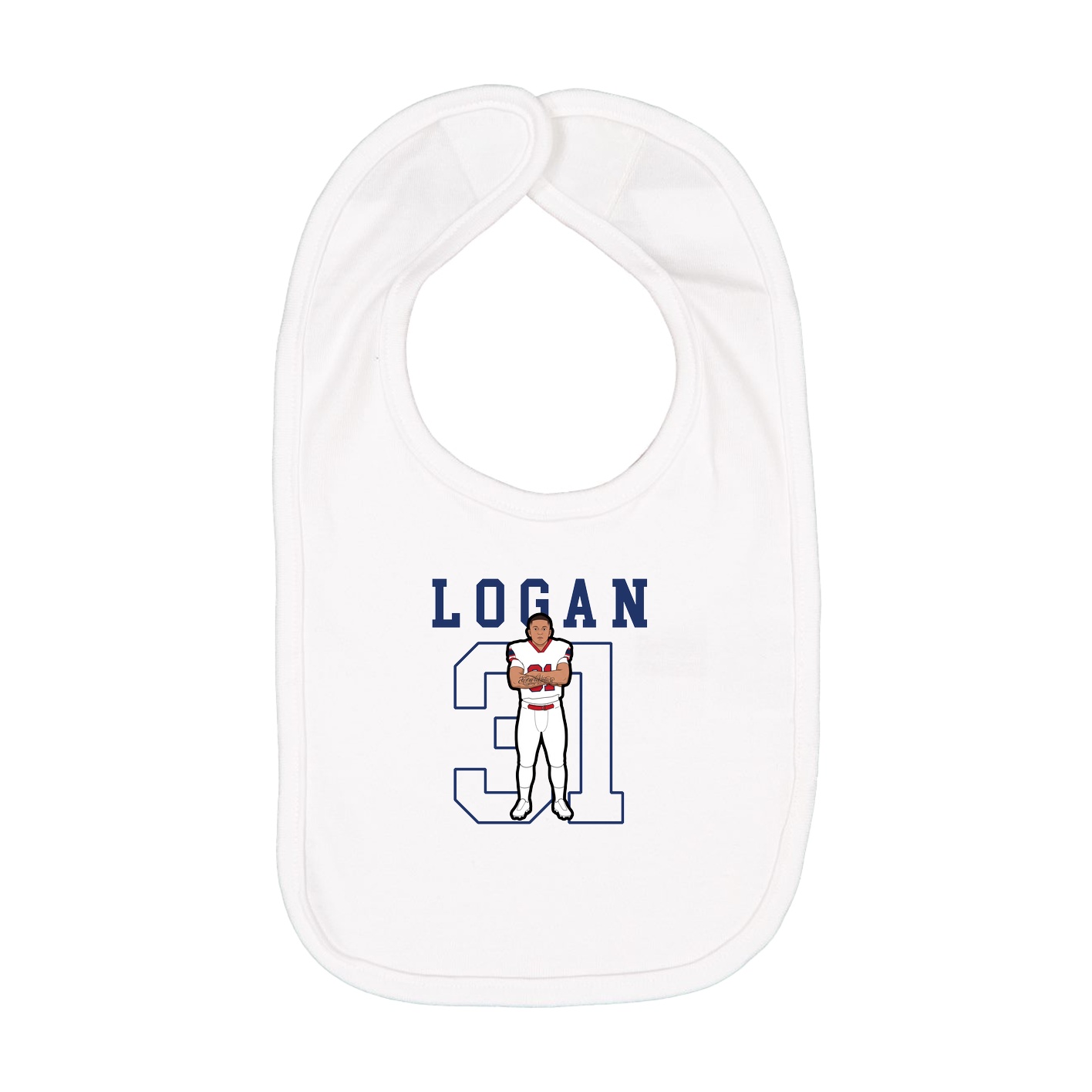 Infant Bib — Shirsey in White