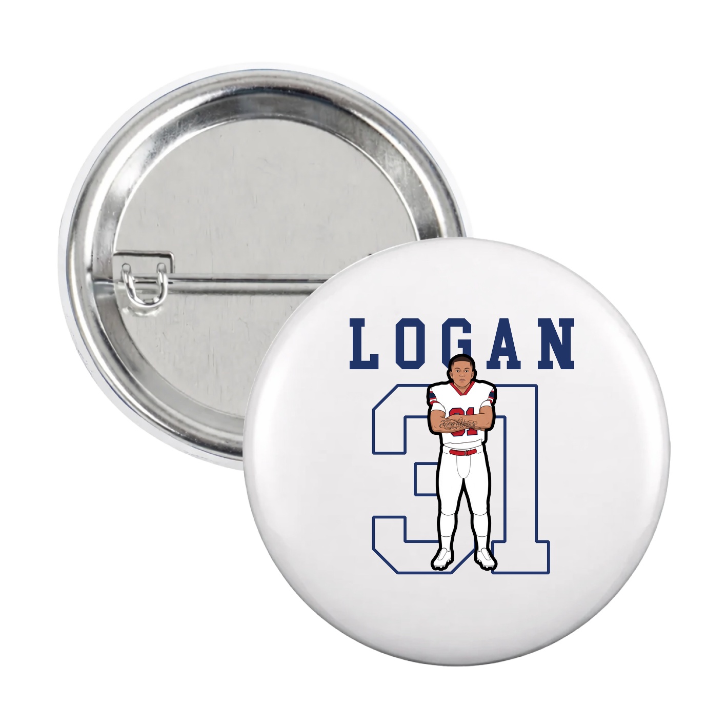 Game Day Button — Shirsey in White
