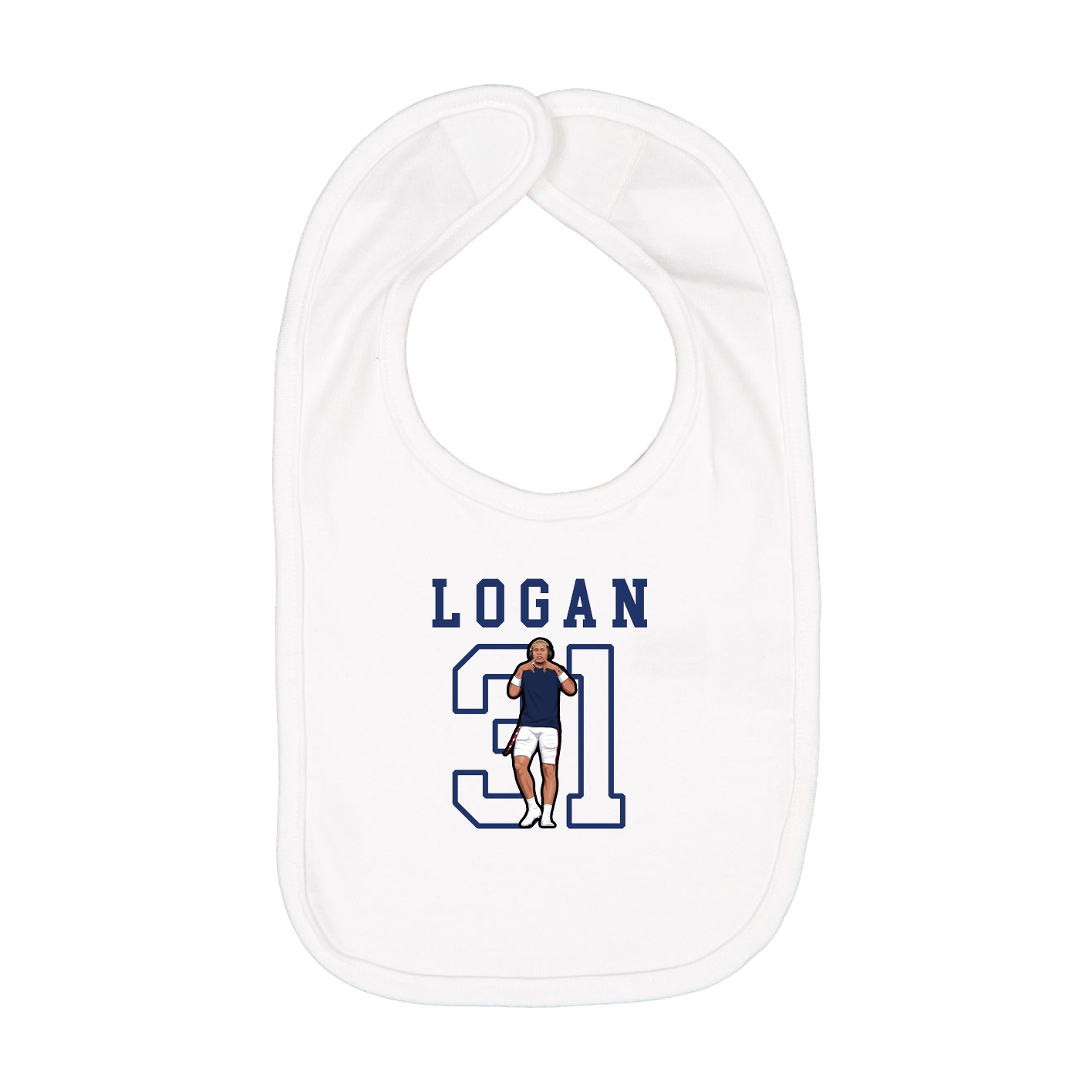 Infant Bib — Shirsey in White