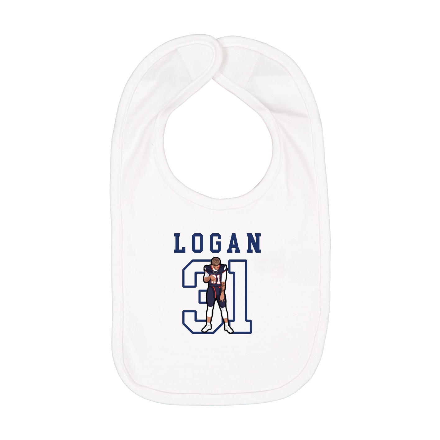 Infant Bib — Shirsey in White