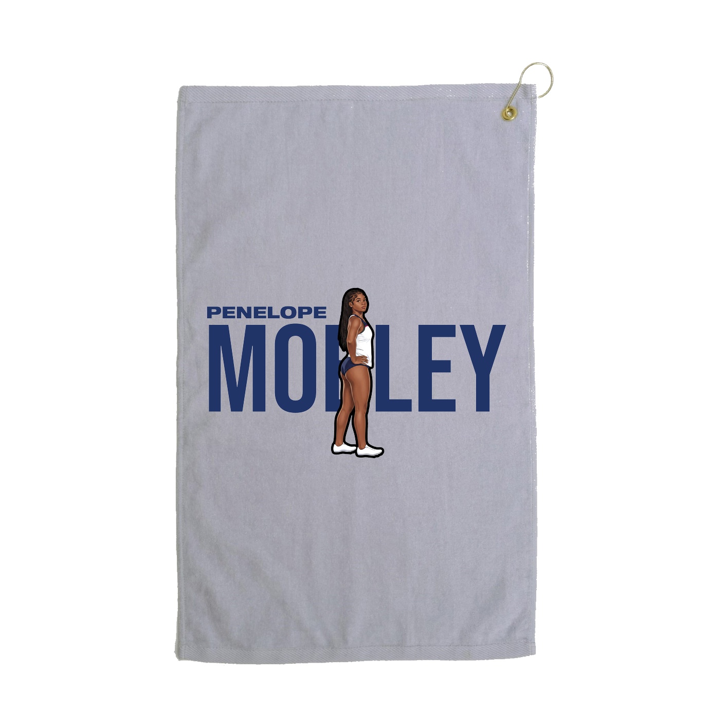 Golf Towel — Player Name in Grey