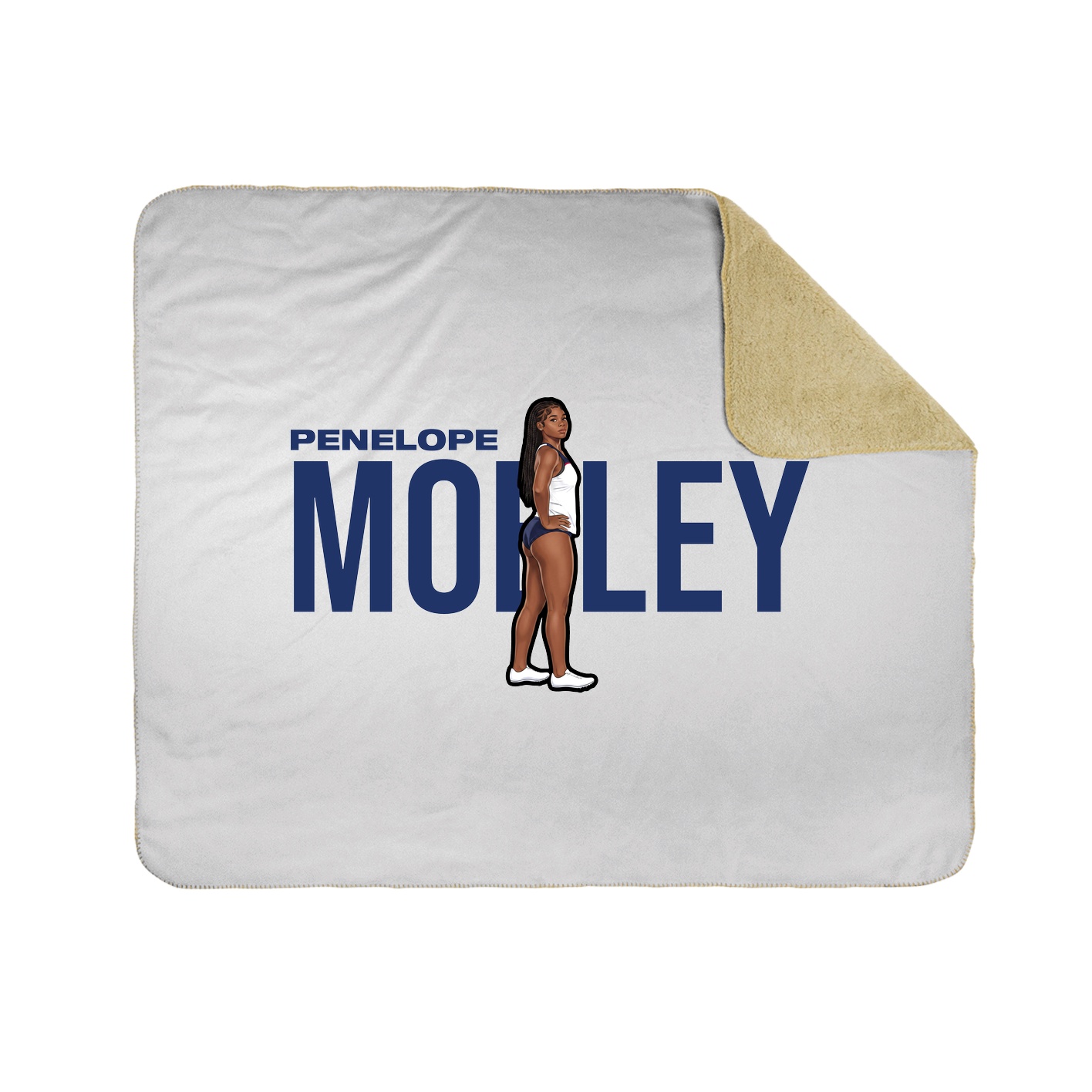 Throw Blanket — Player Name in White
