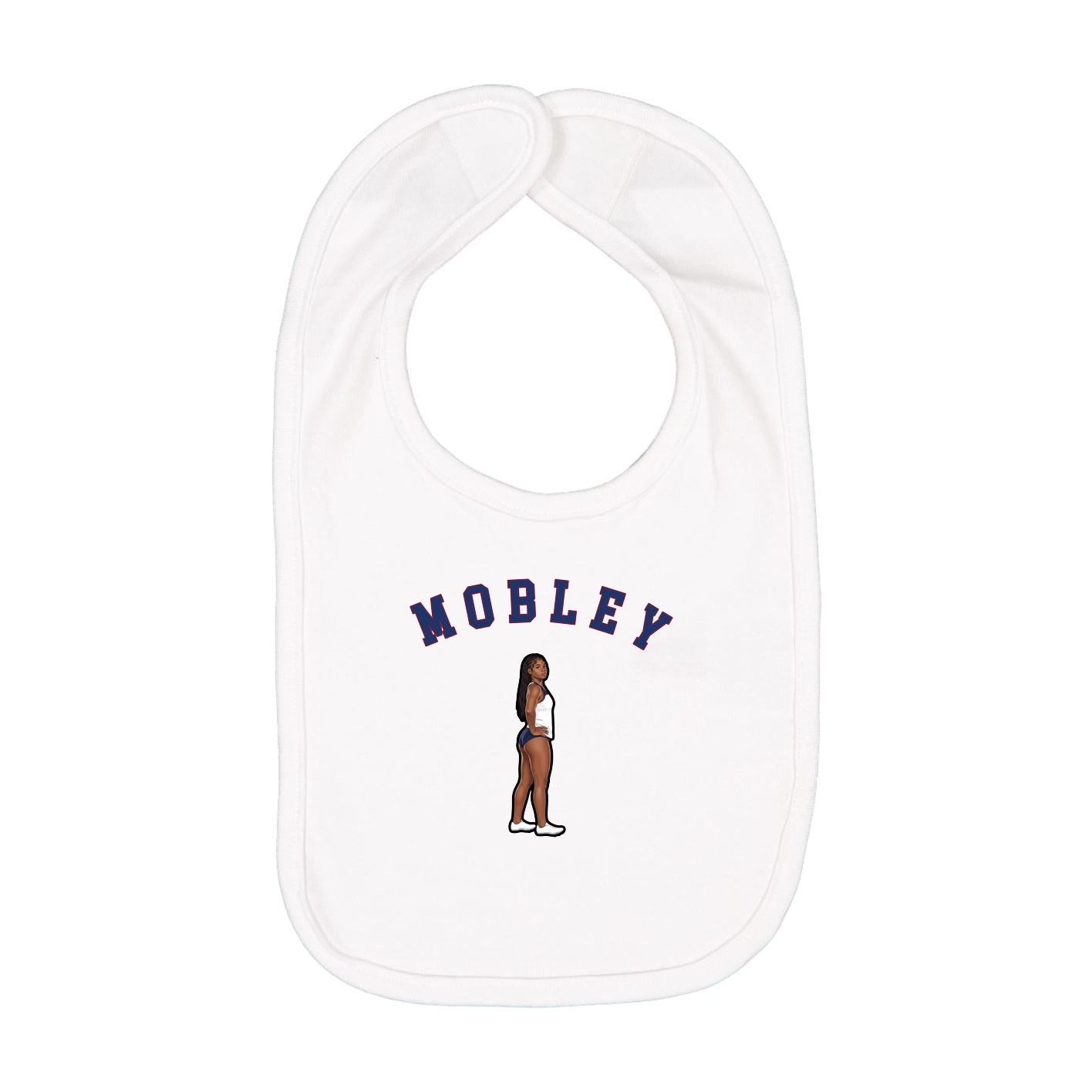 Infant Bib — Shirsey Arch in White