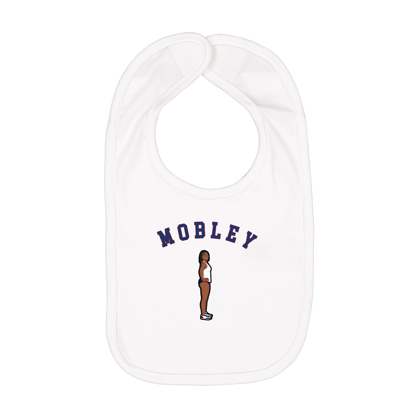 Infant Bib — Shirsey Arch in White