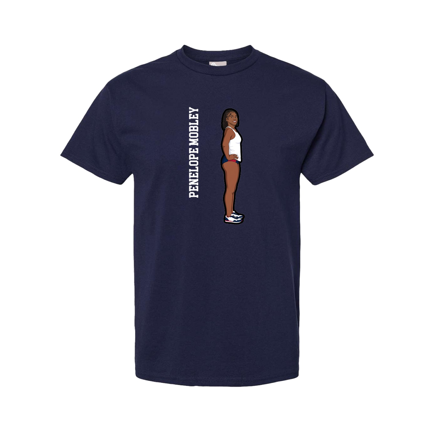 Youth Tee — Name Vertical in Navy
