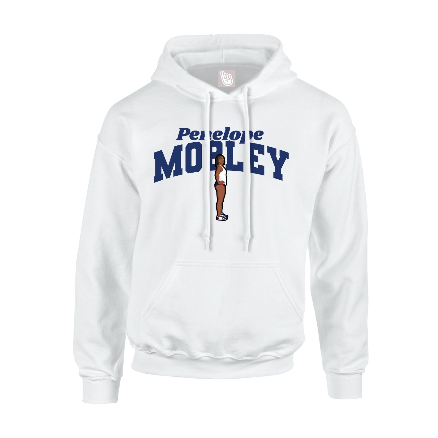 Youth Hoodie — Signature Arch in White
