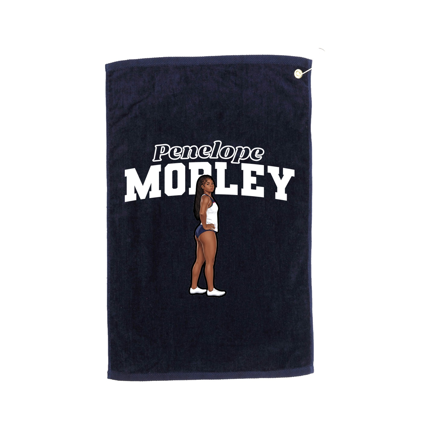 Golf Towel — Name Arch in Navy