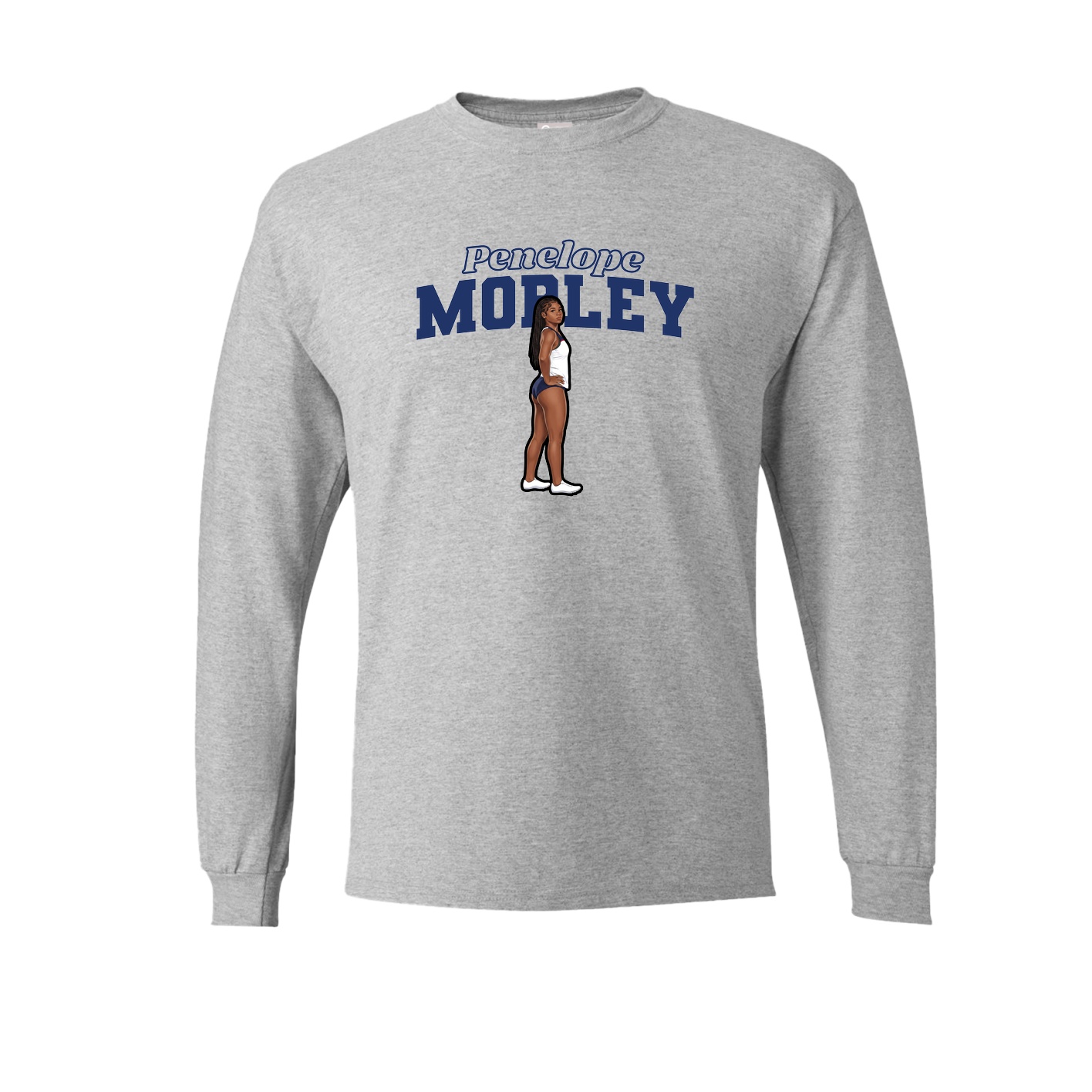 Long Sleeve Tee — Name Arch in Grey