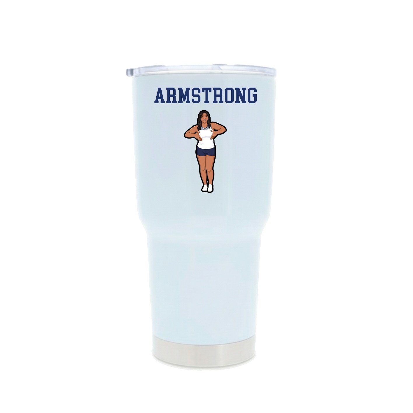 30oz Stainless Steel Tumbler — Shirsey in White