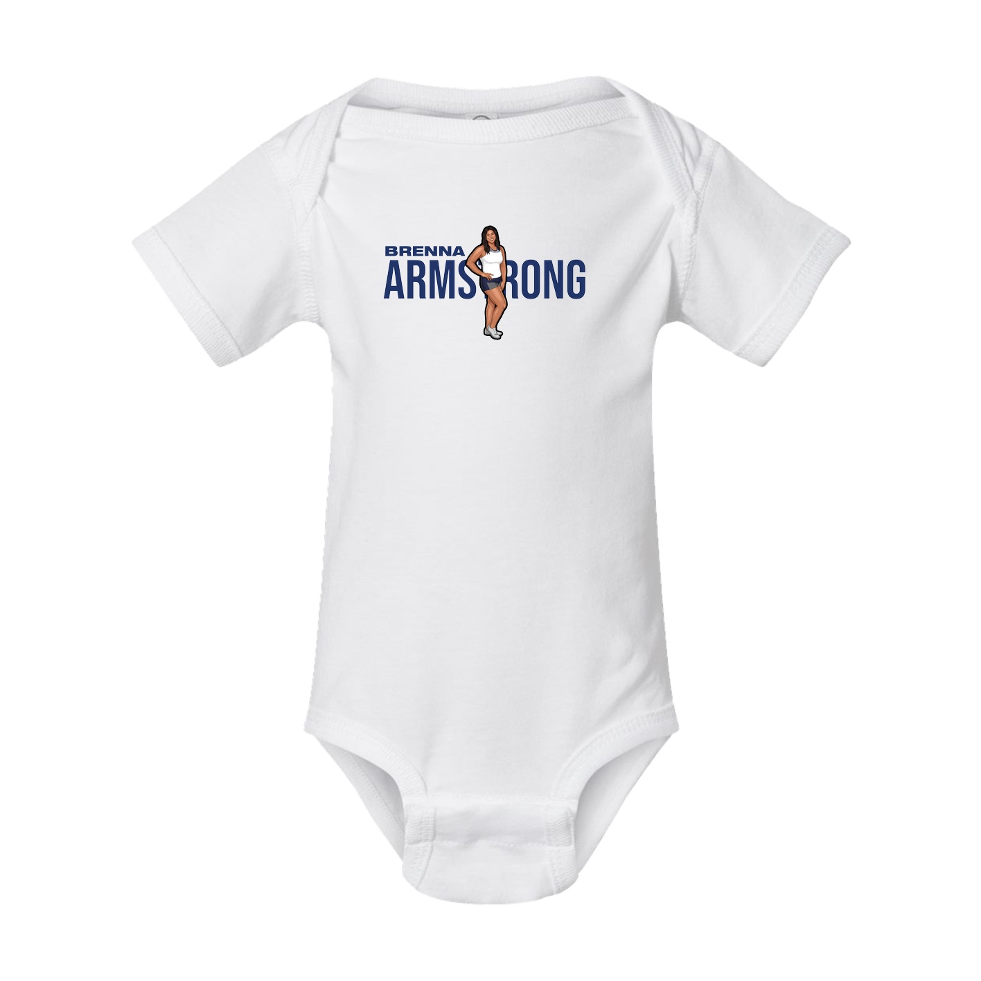Baby Onesie — Player Name in White
