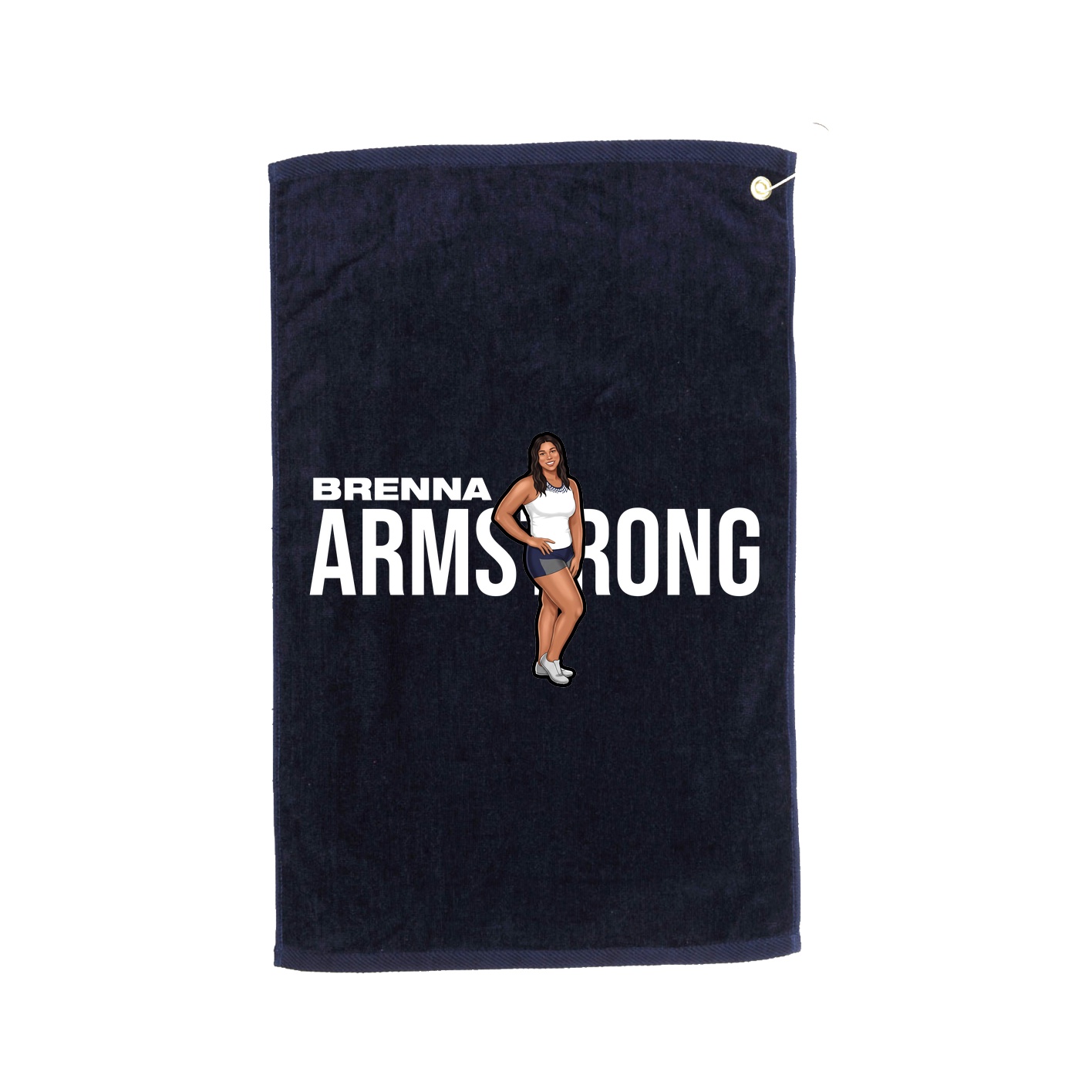 Golf Towel — Player Name in Navy