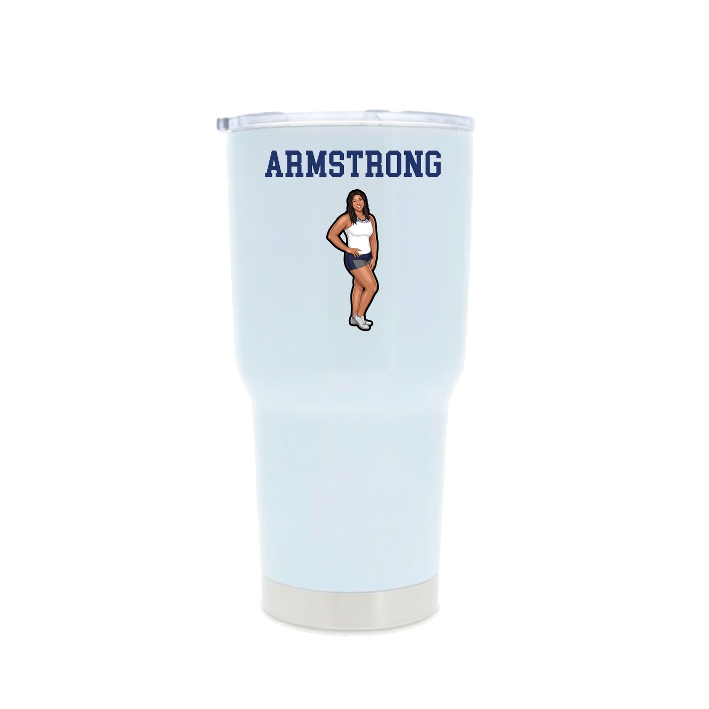 30oz Stainless Steel Tumbler — Shirsey in White