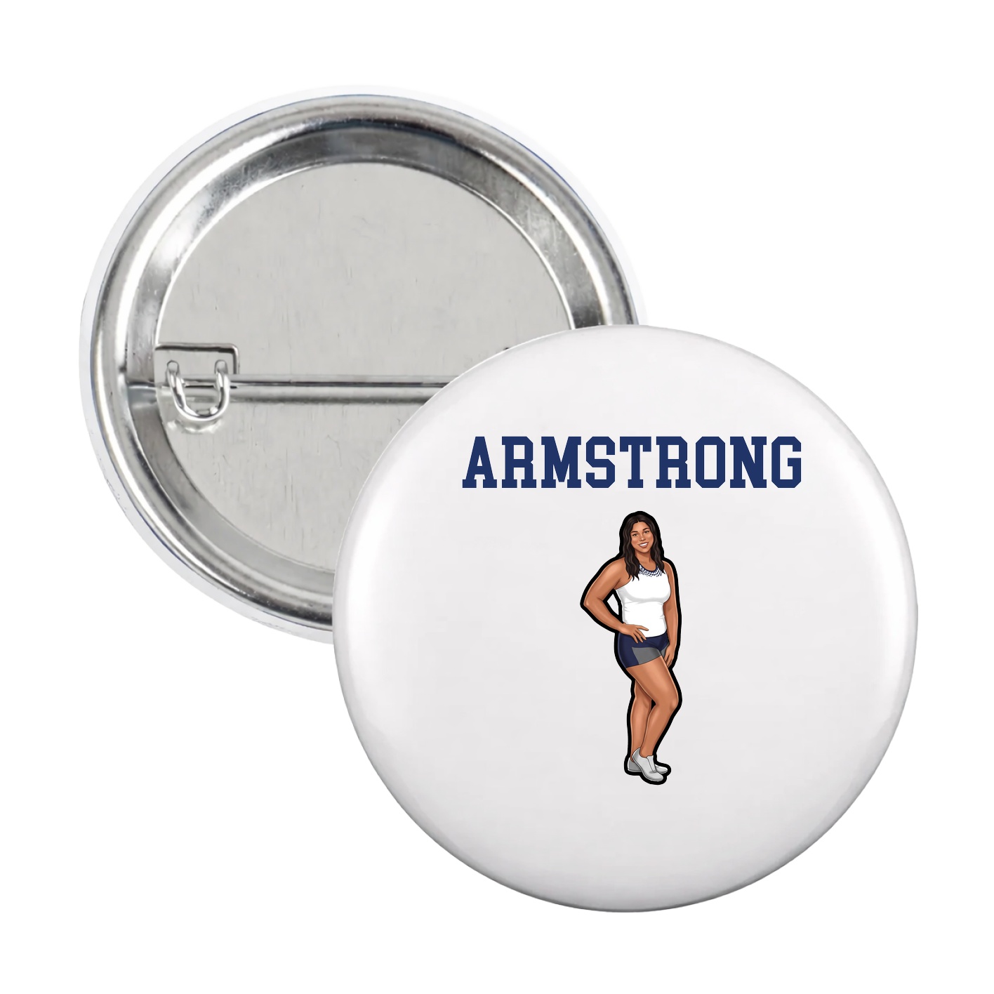 Game Day Button — Shirsey in White