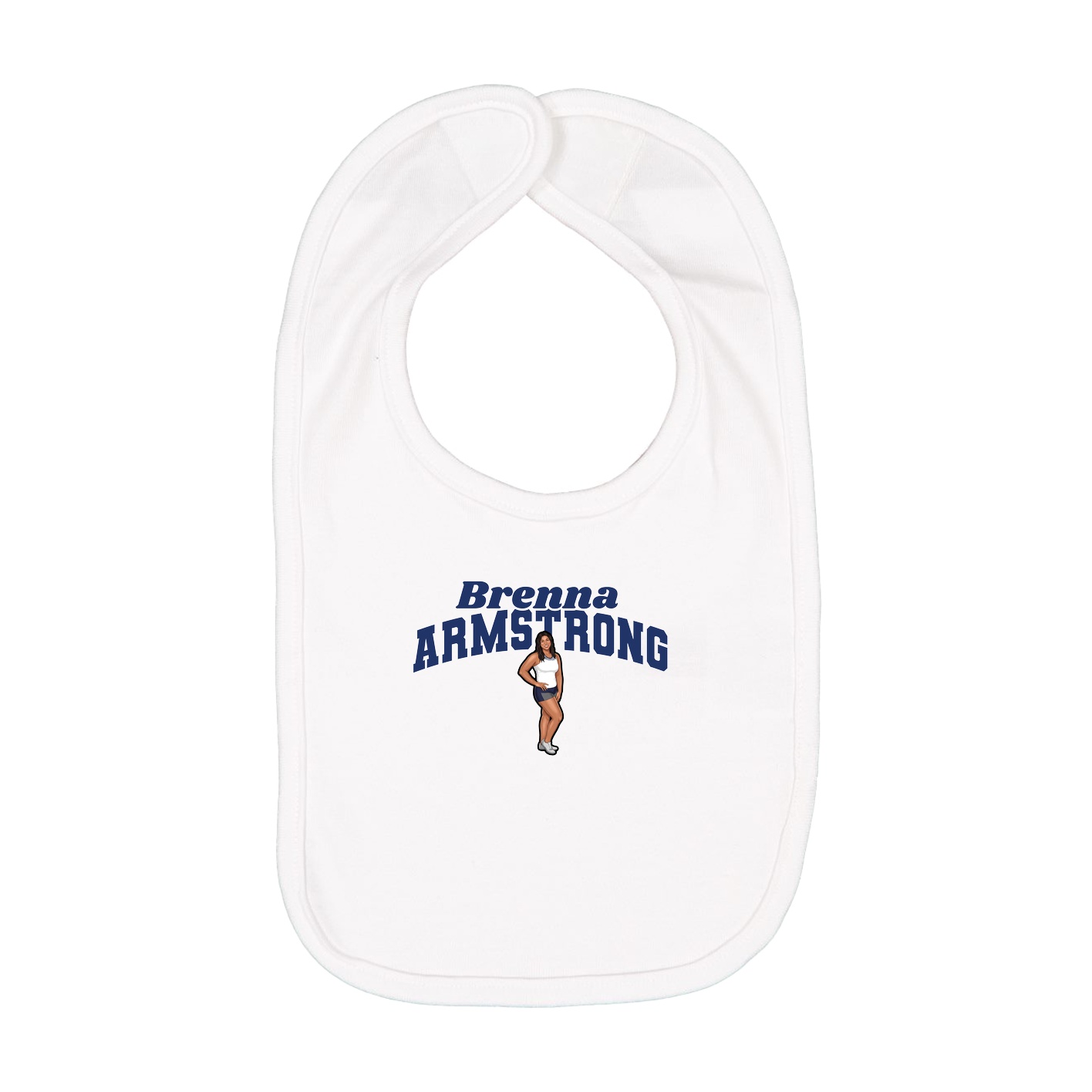 Infant Bib — Signature Arch in White