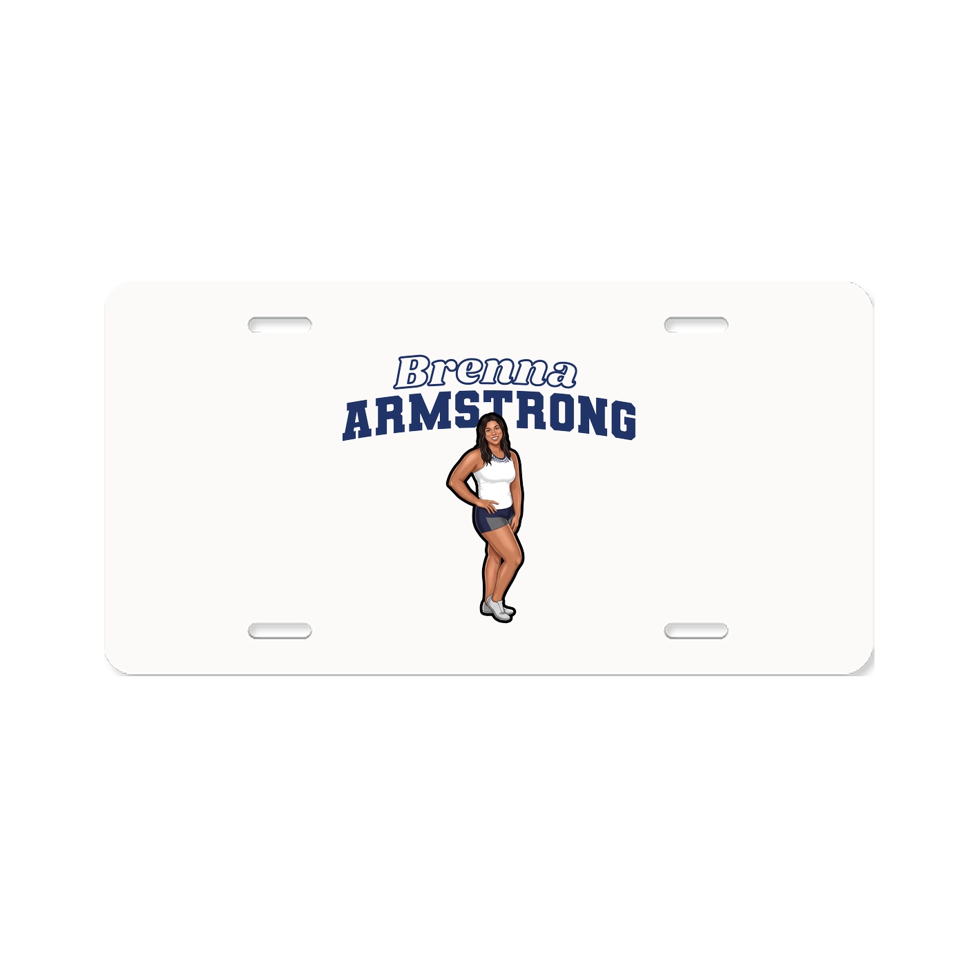 License Plate — Name Arch in Classic
