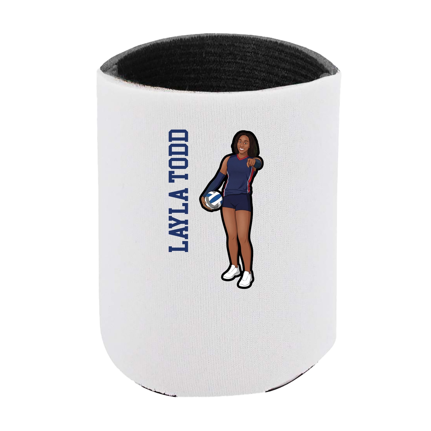 Can Holder — Name Vertical in White