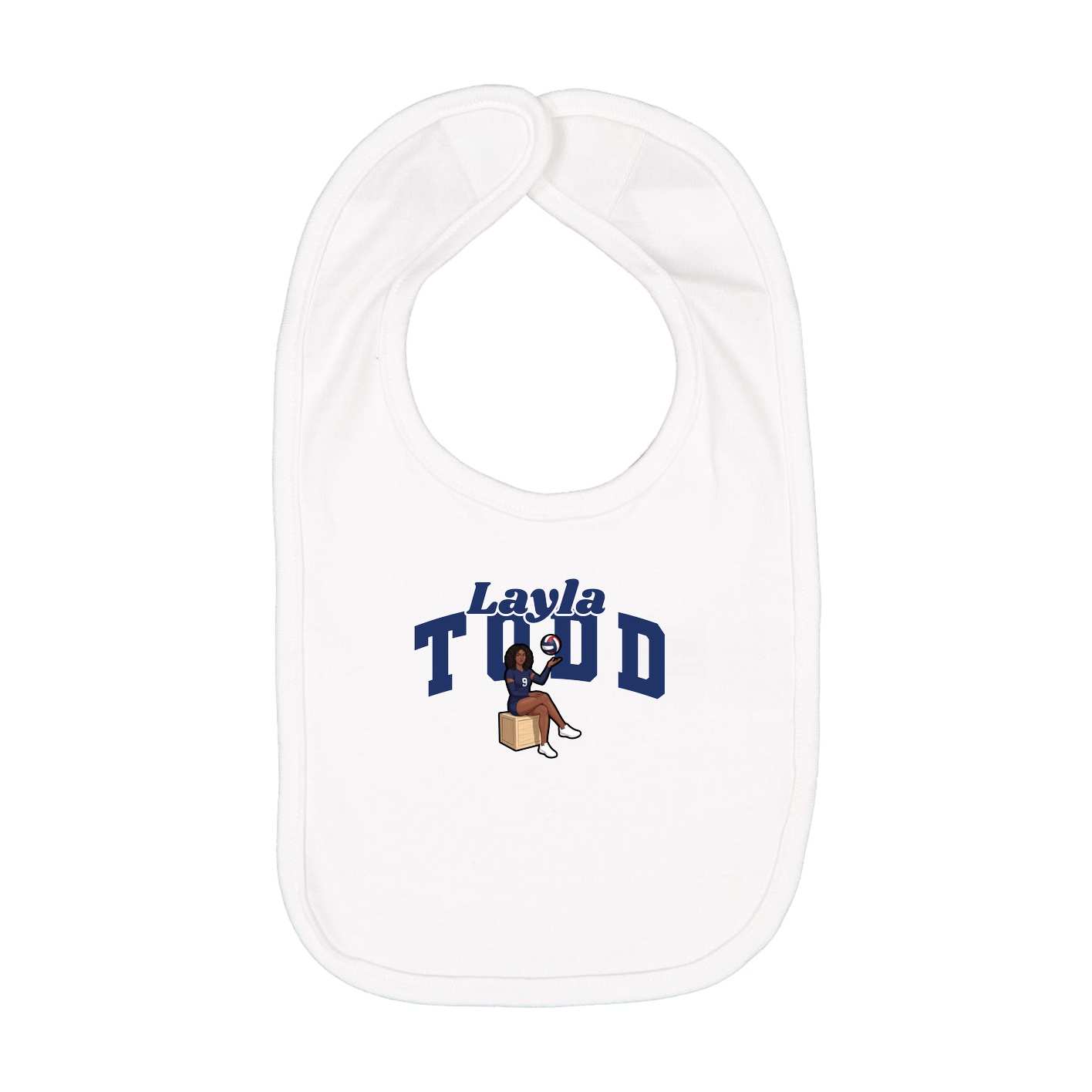 Infant Bib — Signature Arch in White