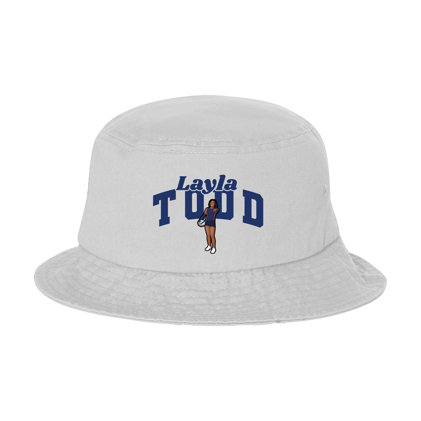 Bucket Cap — Signature Arch in White