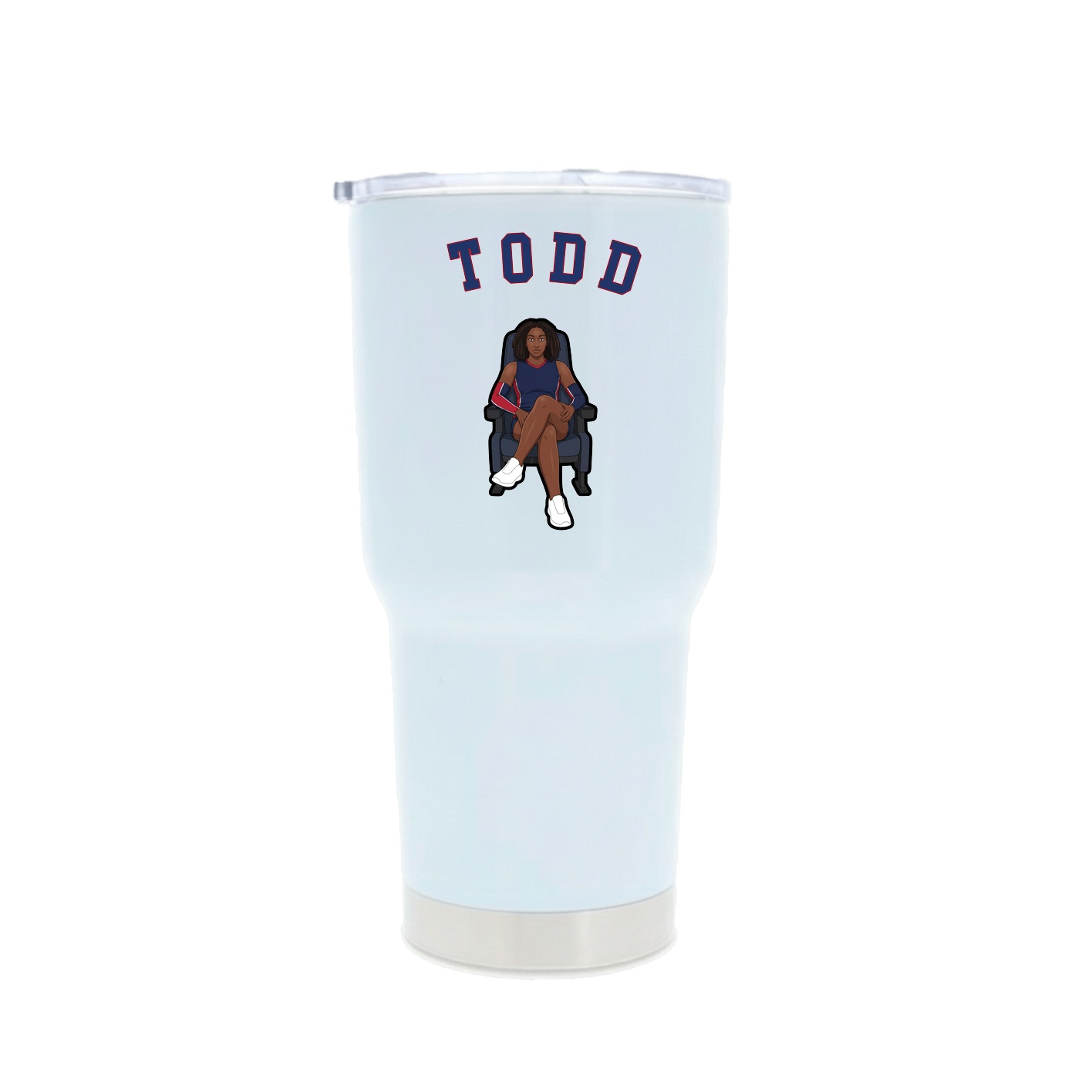 30oz Stainless Steel Tumbler — Shirsey Arch in White