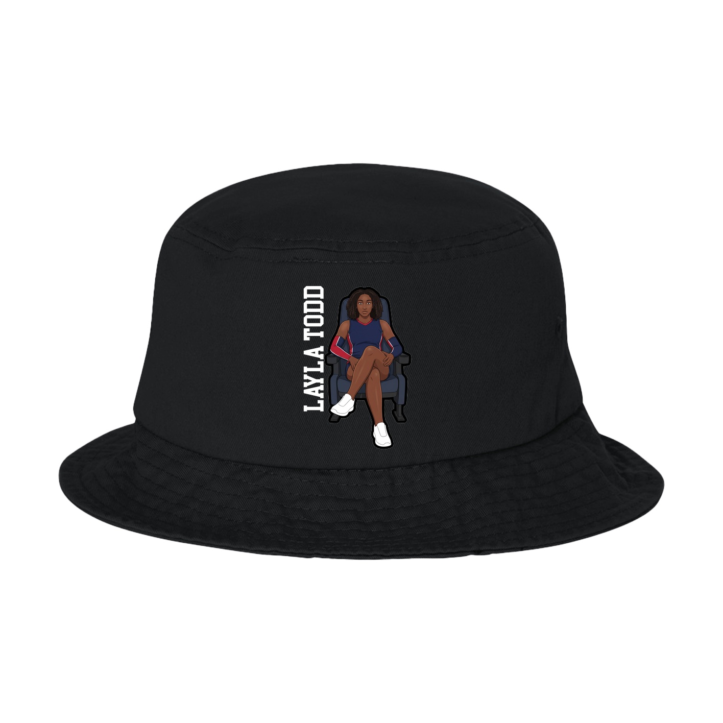 Bucket Cap — Name Vertical in Black