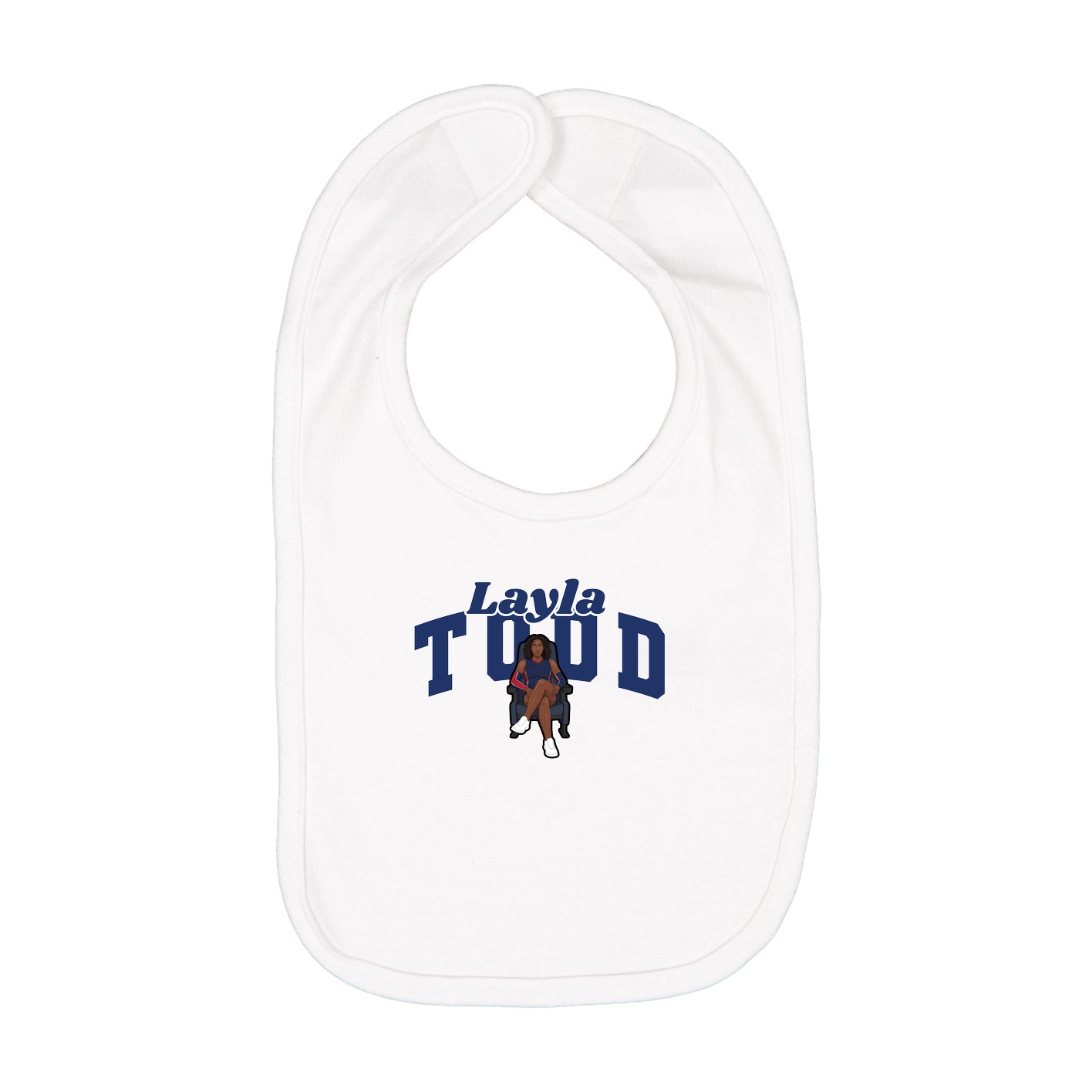 Infant Bib — Signature Arch in White
