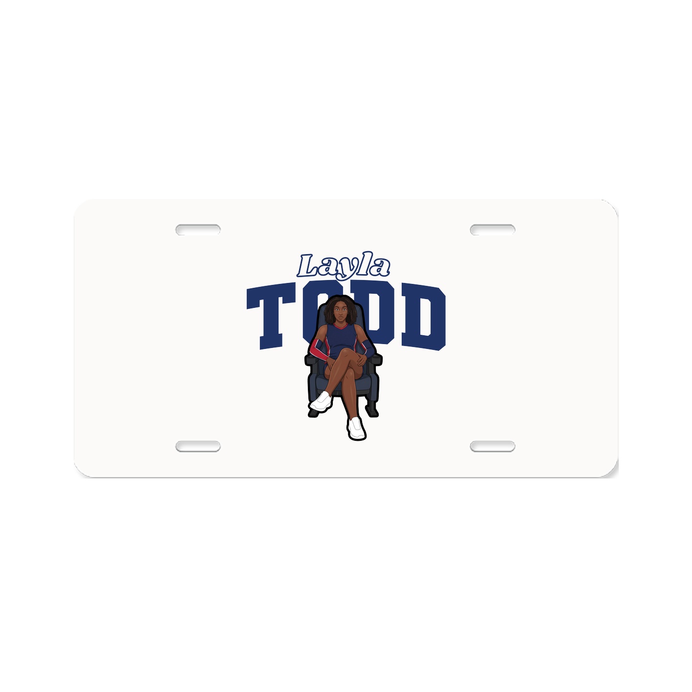 License Plate — Name Arch in Classic