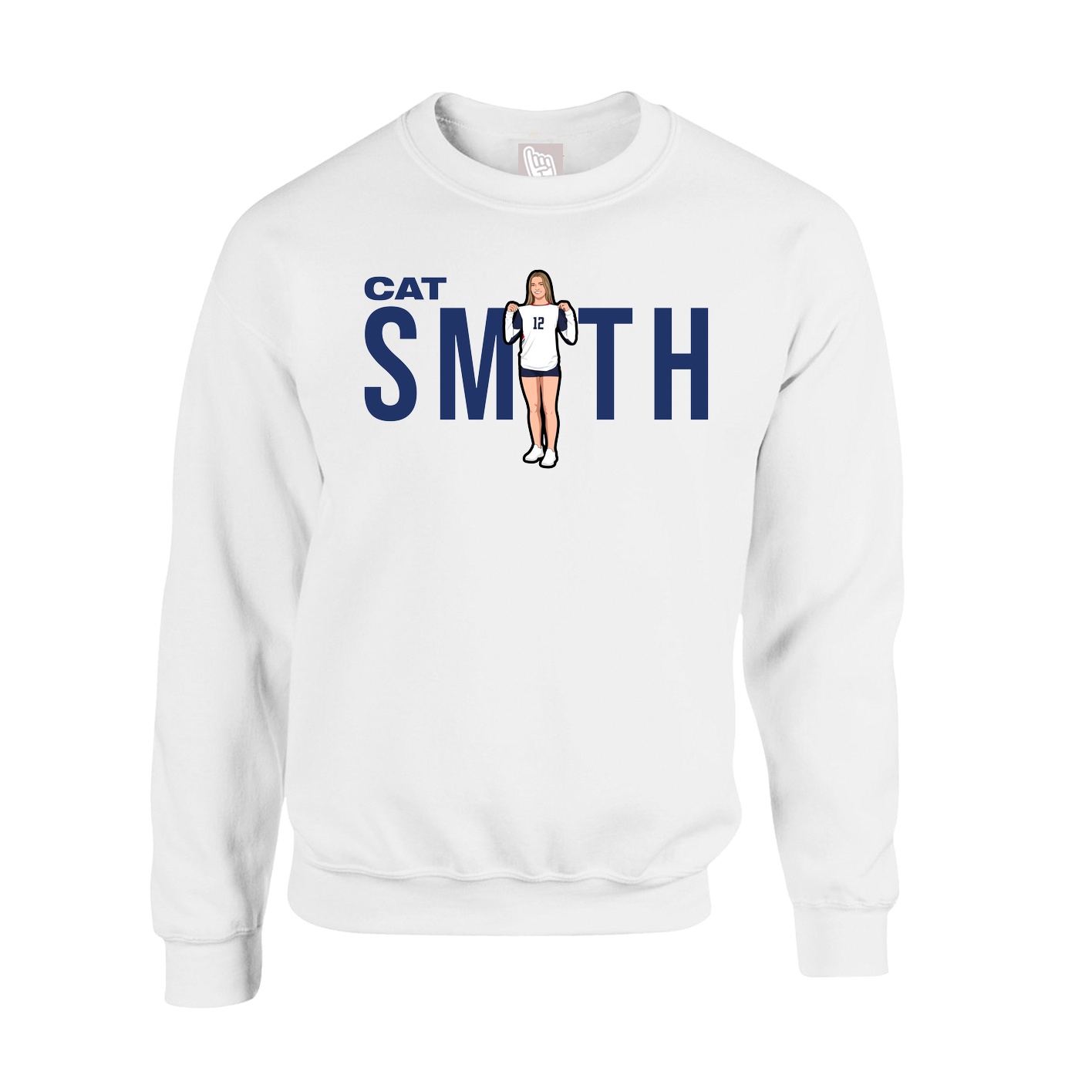 Fleece Crew — Player Name in White