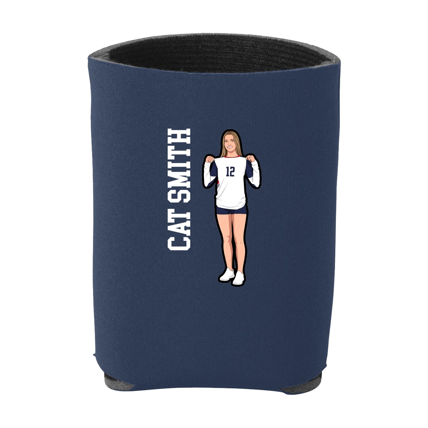 Can Holder — Name Vertical in Navy