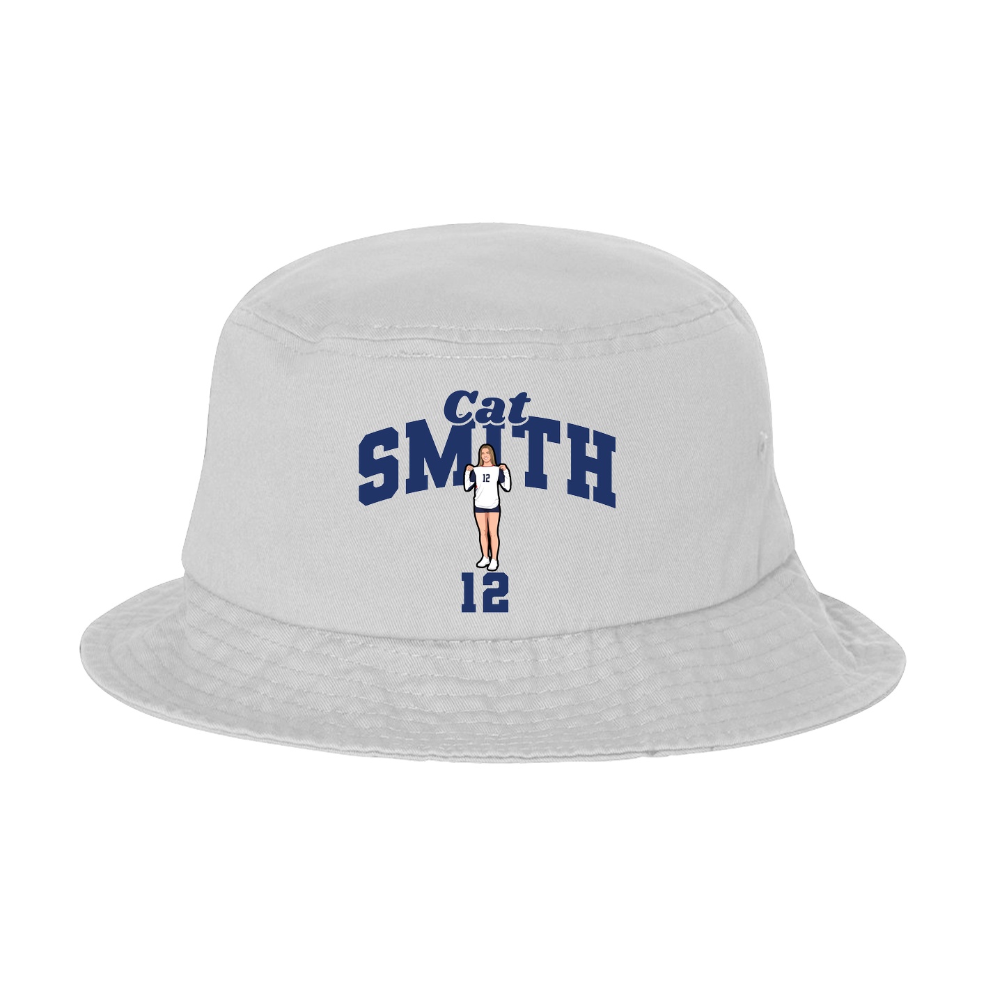 Bucket Cap — Signature Arch in White