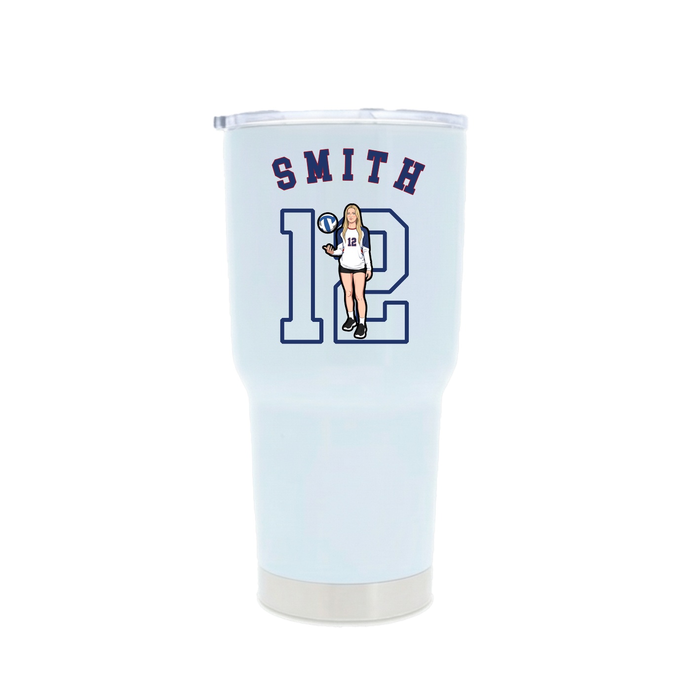 30oz Stainless Steel Tumbler — Shirsey Arch in White