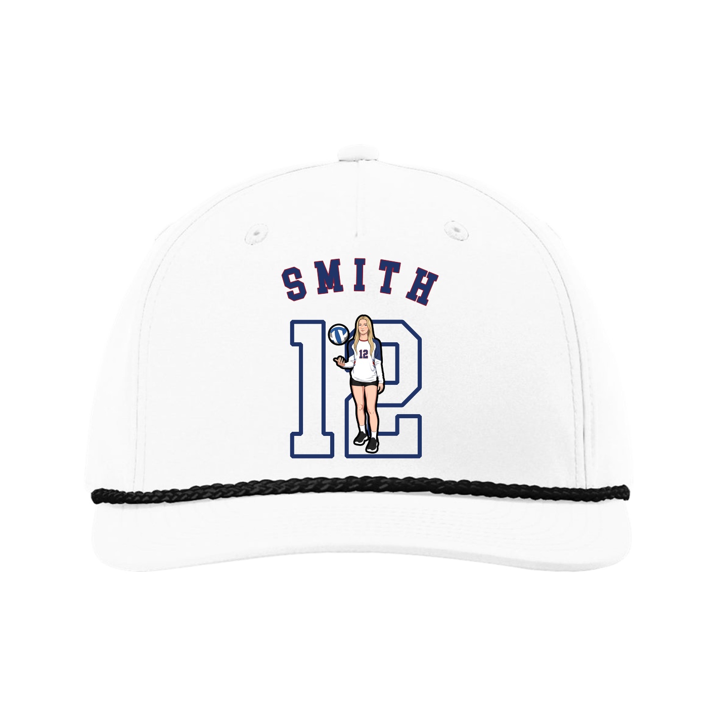 Five-Panel Classic Rope Cap — Shirsey Arch in White