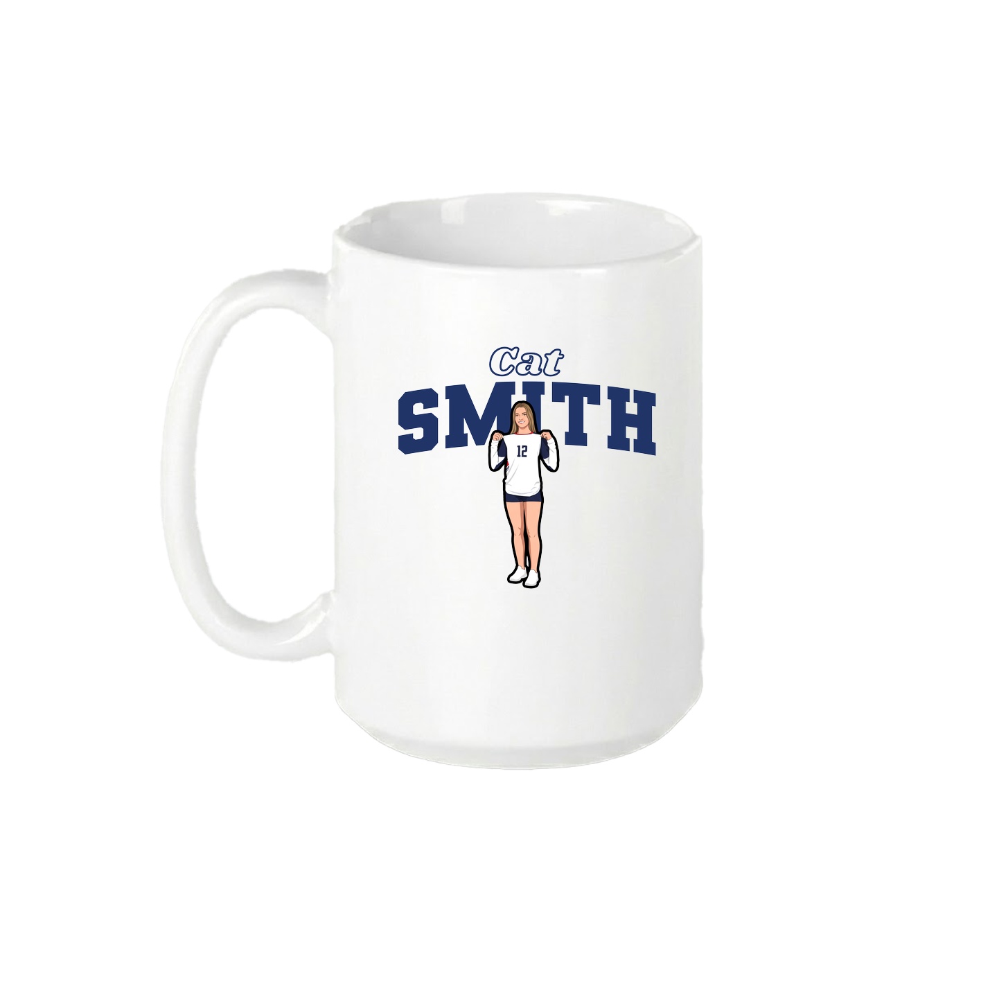 15oz Coffee Mug — Name Arch in White