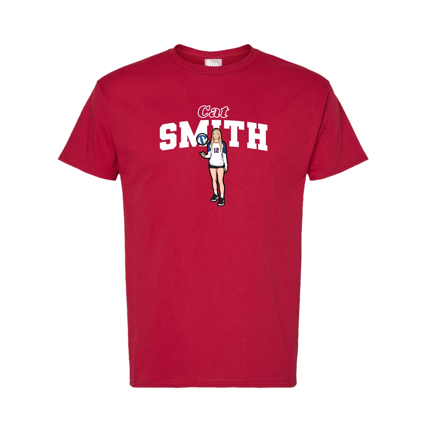 Tee — Name Arch in Crimson