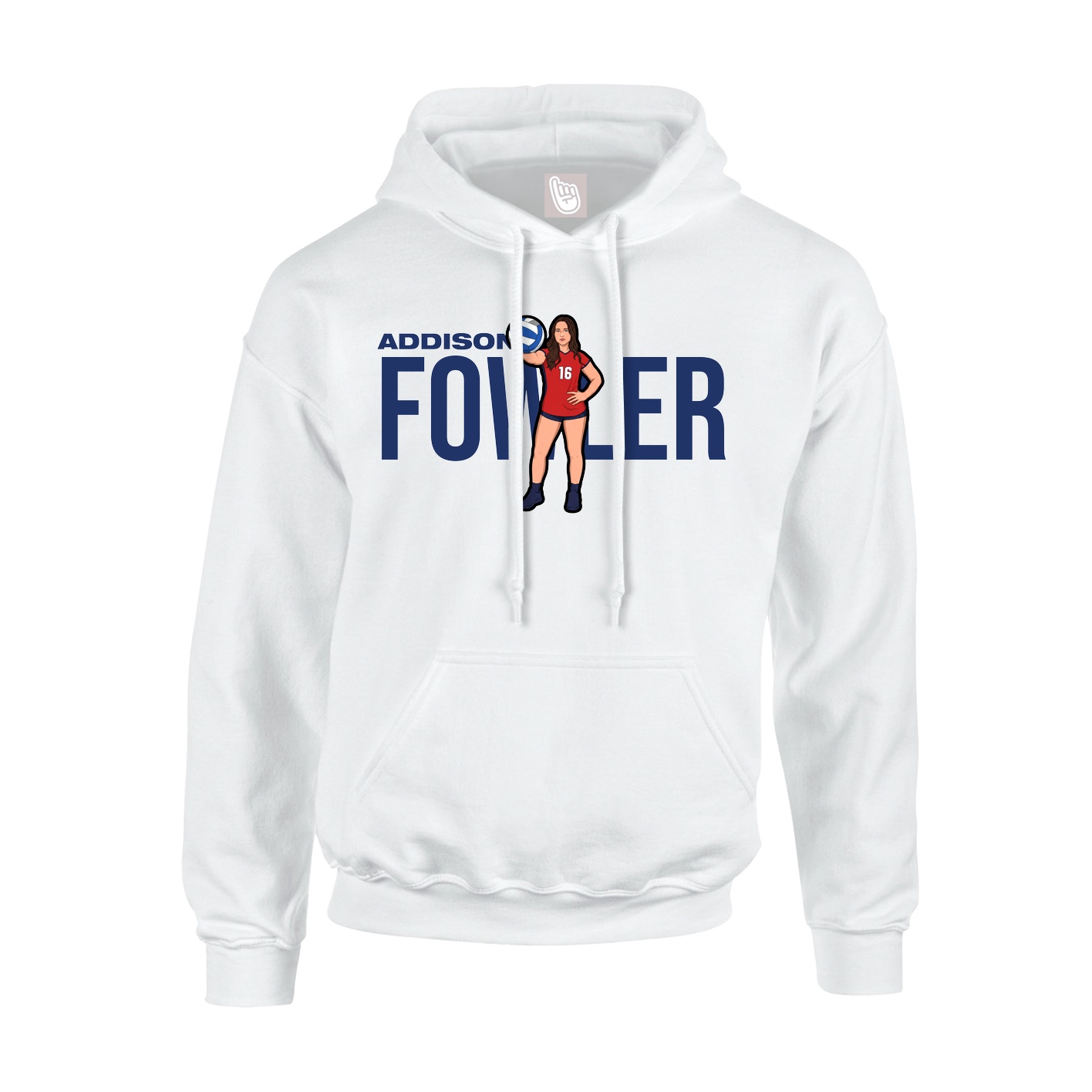 Hoodie — Player Name in White