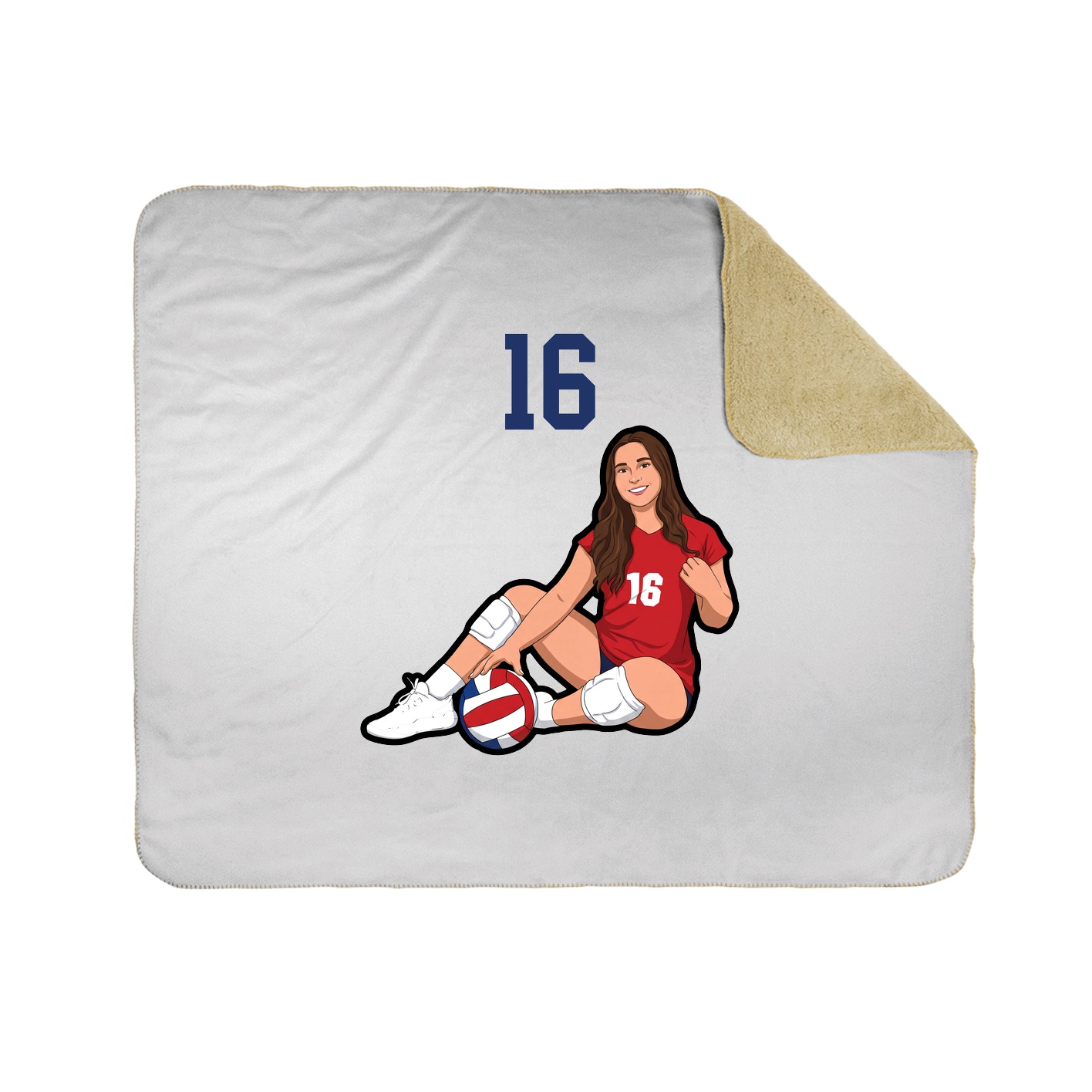 Throw Blanket — Number Top in White
