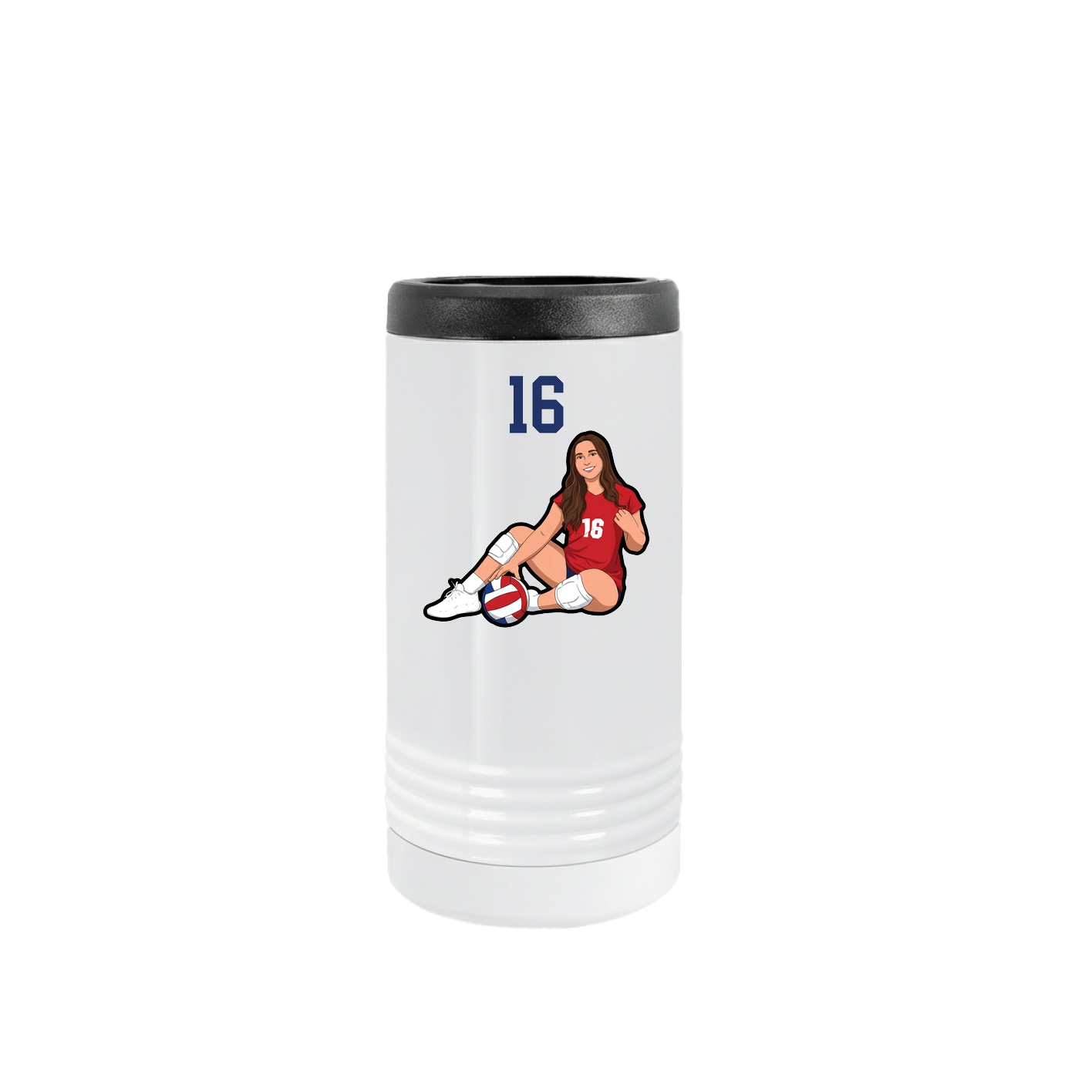 Slim Beverage Holder — Number Top in White